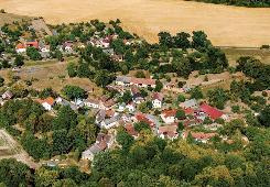 Letecký snímek Biskupice